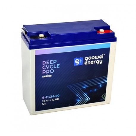 GOOWEI ENERGY Pb trakční záložní akumulátor VRLA GEL 12V/24Ah (6-DZM-20)