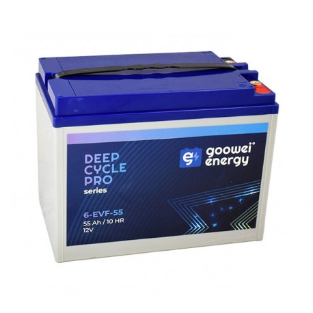 GOOWEI ENERGY Pb trakční záložní akumulátor VRLA GEL 12V/55Ah (6-EVF-55)