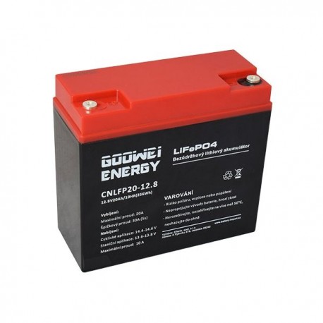 GOOWEI ENERGY trakční baterie (LiFePO4) CNLFP20-12.8, 20Ah, 12.8V