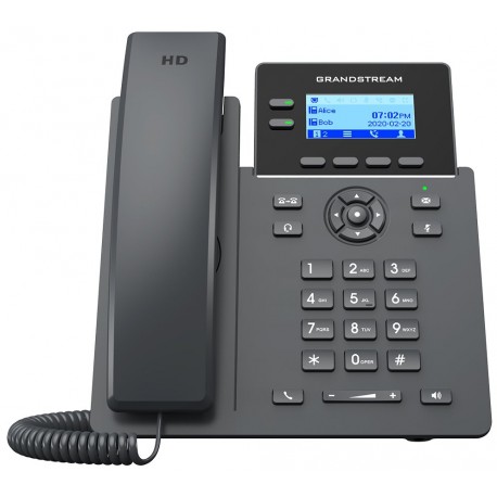 Grandstream GRP2602P/ VoIP telefon/ 2,21" podsvícený grafický display/ 4x SIP/ 2x LAN/ PoE, GDMS