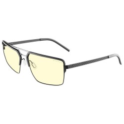 GUNNAR kancelářske/herní brýle  PINNACLES ONYX-SILVER jantarová skla BLF 65 GUNNAR focus