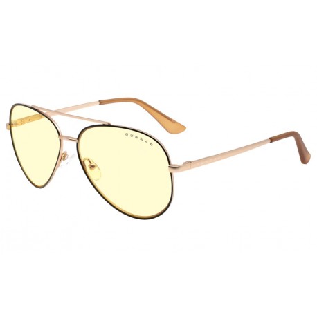 GUNNAR kancelářske/herní brýle MAVERICK BLACK/GOLD * jantárová skla * BLF 65 *  GUNNAR focus