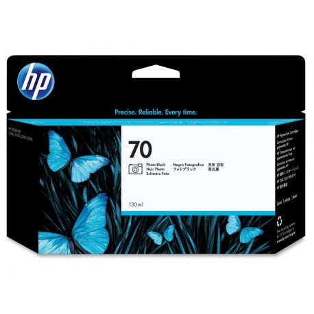 HP 70 Fotografická Černá inkoustová kazeta DesignJet, 130 ml