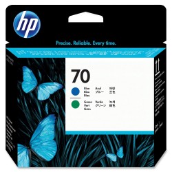 HP 70 Modrá a zelená tisková hlava DesignJet