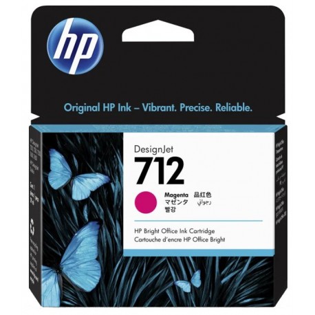 HP 712 Inkoustová náplň purpurová