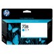 HP 728 130-ml Cyan DesignJet Ink Cartridge
