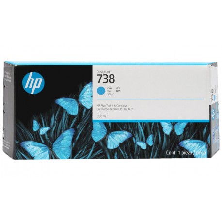 HP 738 - 300 ml - azurová - originální - DesignJet - inkoustová cartridge - pro DesignJet T950