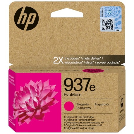 HP 937e Magenta EvoMore originální inkoustová kazeta