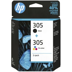 HP inkoustová kazeta 305 2-Pack Tri-color/Black Original Ink Cartridge