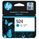 HP inkoustová kazeta 4K0U3NE, HP 924, azurová, 400 stran