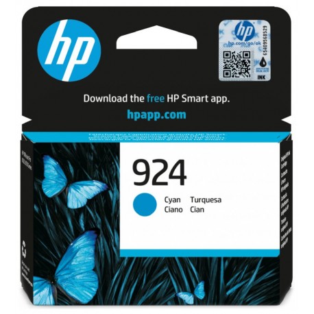 HP inkoustová kazeta 4K0U3NE, HP 924, azurová, 400 stran