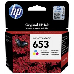 HP inkoustová náplň 653 tříbarevná