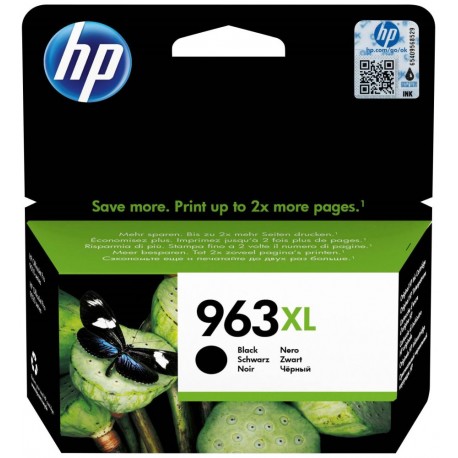 HP Inkoustová náplň 963XL černá (black, 2000p) pro HP OfficeJet Pro 9010, 9013, HP OfficeJet Pro 9020