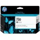 HP originální ink P2V66A, HP 730, šedá, 130ml