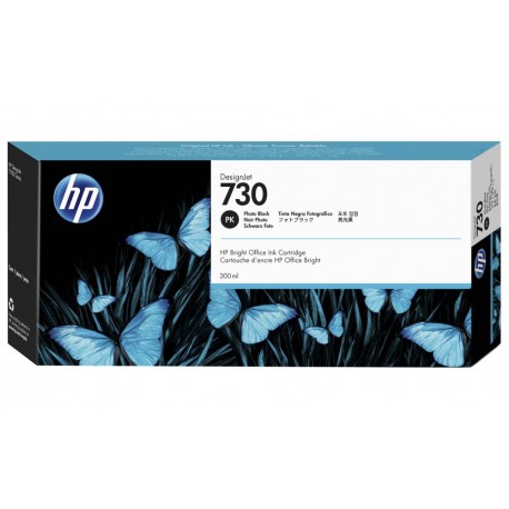HP originální ink P2V73A, HP 730, photo black, 300ml, HP HP DesignJet T1700 44 printer series, T1700dr 44