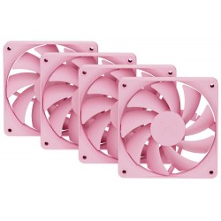 HYTE ventilátor 120mm PWM / barva Strawberry Milk / 1500rpm / 72CFM / ABS / 4-pin / sada 4x ventilátor