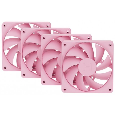 HYTE ventilátor 120mm PWM / barva Strawberry Milk / 1500rpm / 72CFM / ABS / 4-pin / sada 4x ventilátor