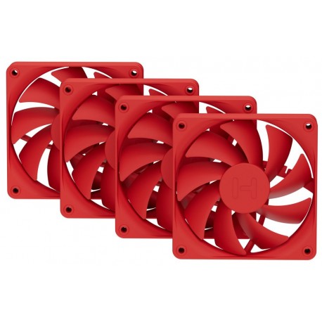 HYTE ventilátor 120mm PWM / barva Wild Cherry / 1500rpm / 72CFM / ABS / 4-pin / sada 4x ventilátor