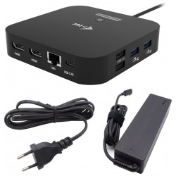 i-tec dokovací stanice USB-C Dual HDMI Docking Station with Power Delivery 100W + univerzální nabíječka 100W