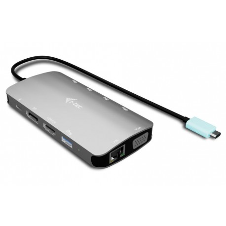 i-tec dokovací stanice USB-C Metal Nano 3x Display (DP, HDMI and VGA) Power Delivery 100 W