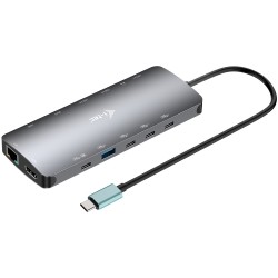 i-tec dokovací stanice USB-C Metal Nano 3x Display Dock, 2x HDMI 1x USB-C video, Power Delivery 140W
