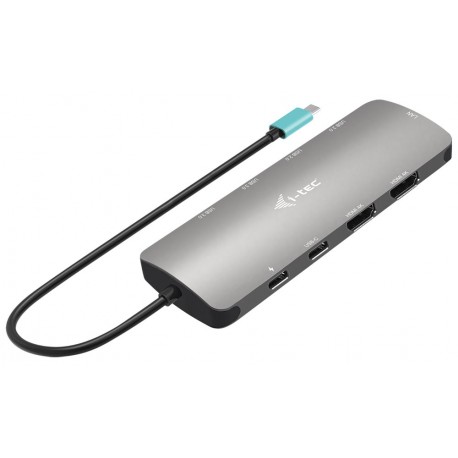 i-tec dokovací stanice USB-C Metal Nano/ 2x USB 3.2/ 2x USB 2.0/ 2x HDMI/ LAN/ Power Delivery 100W