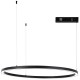 IMMAX NEO FINO NEW SMART závěsné svítidlo 1 kruh, 80cm, 60W, černé, Zigbee 3.0, TUYA