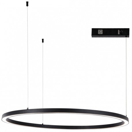 IMMAX NEO FINO NEW SMART závěsné svítidlo 1 kruh, 80cm, 60W, černé, Zigbee 3.0, TUYA