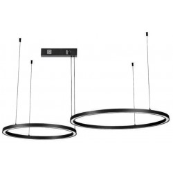 IMMAX NEO FINO NEW SMART závěsné svítidlo 2 kruhy, 60+80cm, 93W, černé, Zigbee 3.0, TUYA