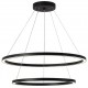 IMMAX NEO FINO SMART závěsné svítidlo 2 kruhy, 60+80cm, 93W, černé, Zigbee 3.0, TUYA