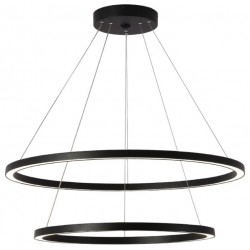 IMMAX NEO FINO SMART závěsné svítidlo 2 kruhy, 60+80cm, 93W, černé, Zigbee 3.0, TUYA
