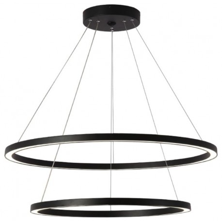 IMMAX NEO FINO SMART závěsné svítidlo 2 kruhy, 60+80cm, 93W, černé, Zigbee 3.0, TUYA