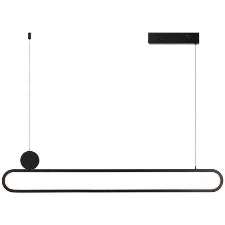 IMMAX NEO LITE OVALE SMART závěsné svítidlo černé 122cm 50W s podporou BEACON, Wi-Fi, TUYA