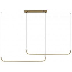 IMMAX NEO PATTINI SMART závěsné svítidlo dvojité 160-280cm, 53W, 3640lm zlaté Zigbee 3.0, TUYA