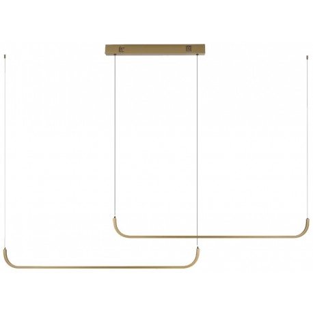 IMMAX NEO PATTINI SMART závěsné svítidlo dvojité 160-280cm, 53W, 3640lm zlaté Zigbee 3.0, TUYA