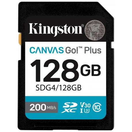 KINGSTON Canvas Go Plus Gen4 128GB SDXC / C10 / UHS-I U3 V30 / up to  200MB/s
