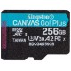 KINGSTON Canvas Go Plus Gen4 256GB microSDXC / C10 / UHS-I U3 V30 / up to  200MB/s / bez adaptéru