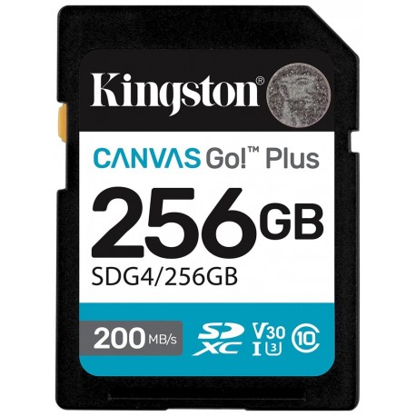 KINGSTON Canvas Go Plus Gen4 256GB SDXC / C10 / UHS-I U3 V30 / up to  200MB/s