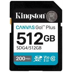 KINGSTON Canvas Go Plus Gen4 512GB SDXC / C10 / UHS-I U3 V30 / up to  200MB/s
