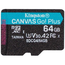 KINGSTON Canvas Go Plus Gen4 64GB microSDXC / C10 / UHS-I U3 V30 / up to  200MB/s / bez adaptéru