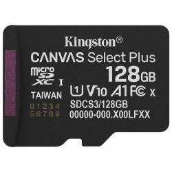 KINGSTON Canvas Select Plus Gen3 128GB microSDXC / A1 / up to  150MB/s  / bez adaptéru