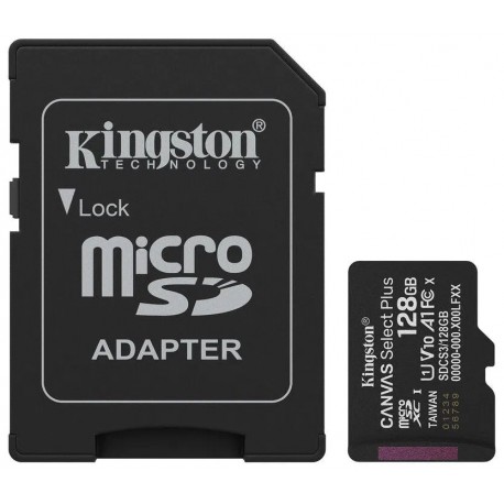KINGSTON Canvas Select Plus Gen3 128GB microSDXC / A1 / up to  150MB/s  / vč. adaptéru