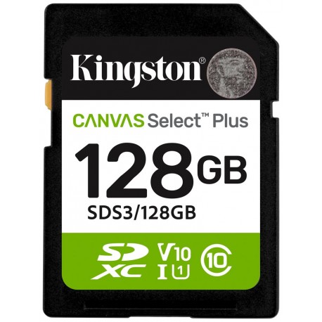 KINGSTON Canvas Select Plus Gen3 128GB SDXC / C10 / UHS-I U1 V10 / up to  150MB/s