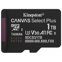 KINGSTON Canvas Select Plus Gen3 1TB microSDXC / A1 / up to  150MB/s  / bez adaptéru