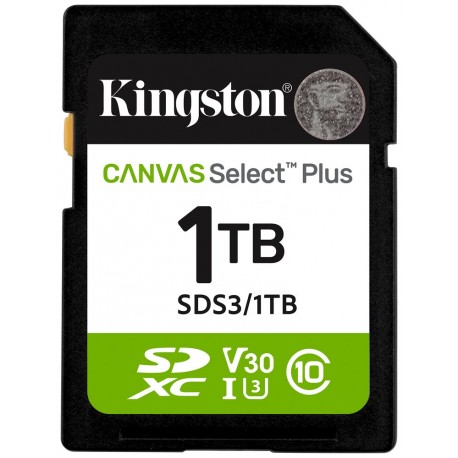 KINGSTON Canvas Select Plus Gen3 1TB SDXC / C10 / UHS-I U3 V30 / up to  150MB/s