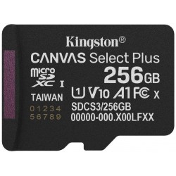 KINGSTON Canvas Select Plus Gen3 256GB microSDXC / A1 / up to  150MB/s  / bez adaptéru