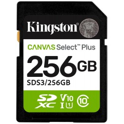 KINGSTON Canvas Select Plus Gen3 256GB SDXC / C10 / UHS-I U1 V10 / up to  150MB/s