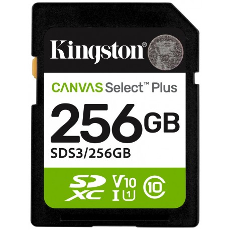 KINGSTON Canvas Select Plus Gen3 256GB SDXC / C10 / UHS-I U1 V10 / up to  150MB/s