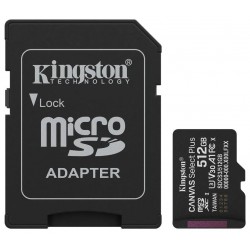 KINGSTON Canvas Select Plus Gen3 512GB microSDXC / A1 / up to  150MB/s  / vč. adaptéru