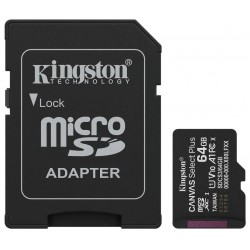 KINGSTON Canvas Select Plus Gen3 64GB microSDXC / A1 / up to  100MB/s  / vč. adaptéru